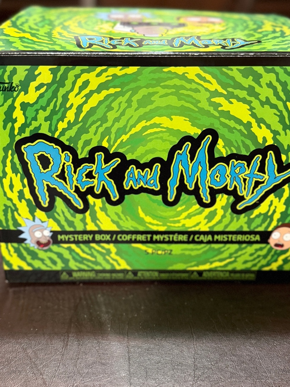Funko Rick and Morty Mystery Box Green and Yellow Portal Design
